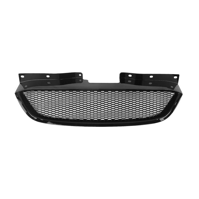 Kühlergrill Grill Vorderer Kühlergrill Für Hyundai Für Genesis Für Coupe 2008 2009-2012 Waben-Stil Karbonfaser-Look Glänzend Mattschwarz Obere Stoßstangenhaube Netz Nieren Kühlergrill(Glossy Black) von WALEQW