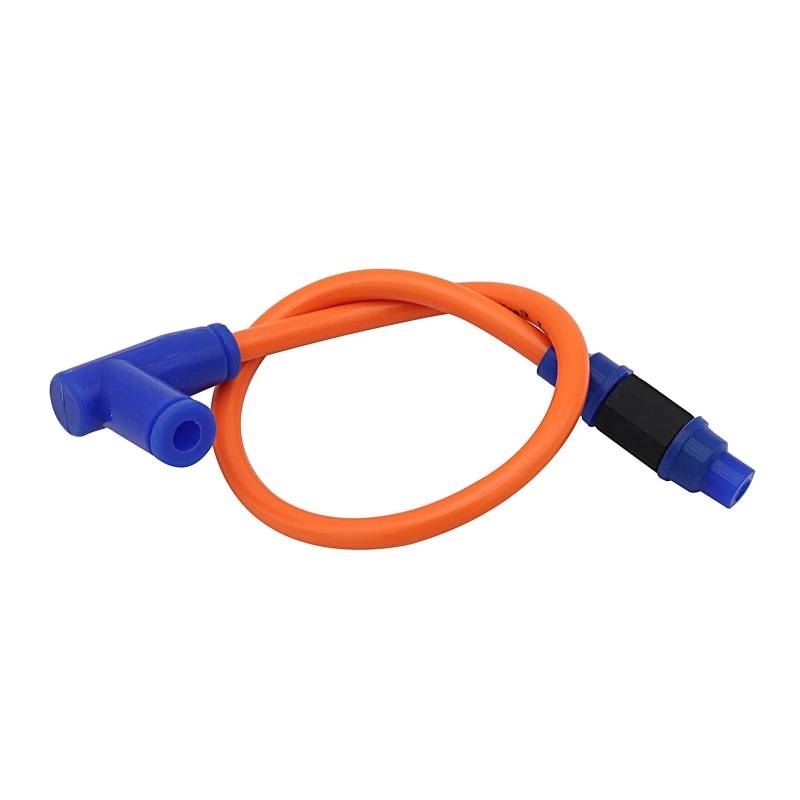 Zündspule Motorrad-Booster-Drahtspule Schnellanschluss Zündkabel Zündkerzenstecker Universelle Änderungsteile Motorrad-Zündkerze(Orange) von WALEQW
