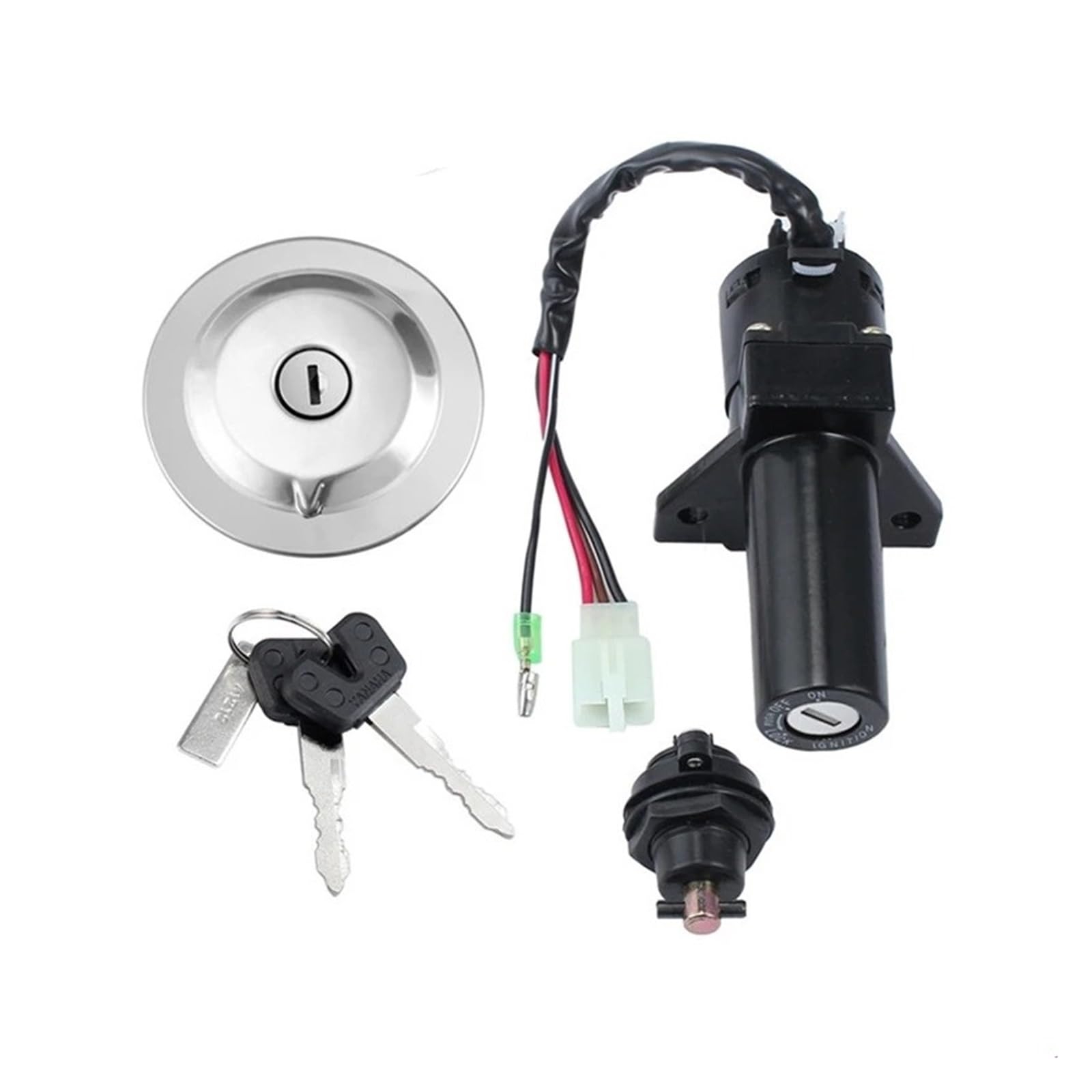 Zündspule Motorrad Kraftstoff Gas Schlüssel Lock Kit Zündung Schalter Schlüssel Kappe Set Zündung Starten 4 Draht Für Für YBR 125 Motorrad-Zündkerze Zündspule Motorrad Kraftstoff Gas Schlüssel Lock Kit Zündung Schalter Schlüssel Kappe Set Zündung Starten 4 Draht Für Für YBR 125 Motorrad-Zündkerze von WALEQW