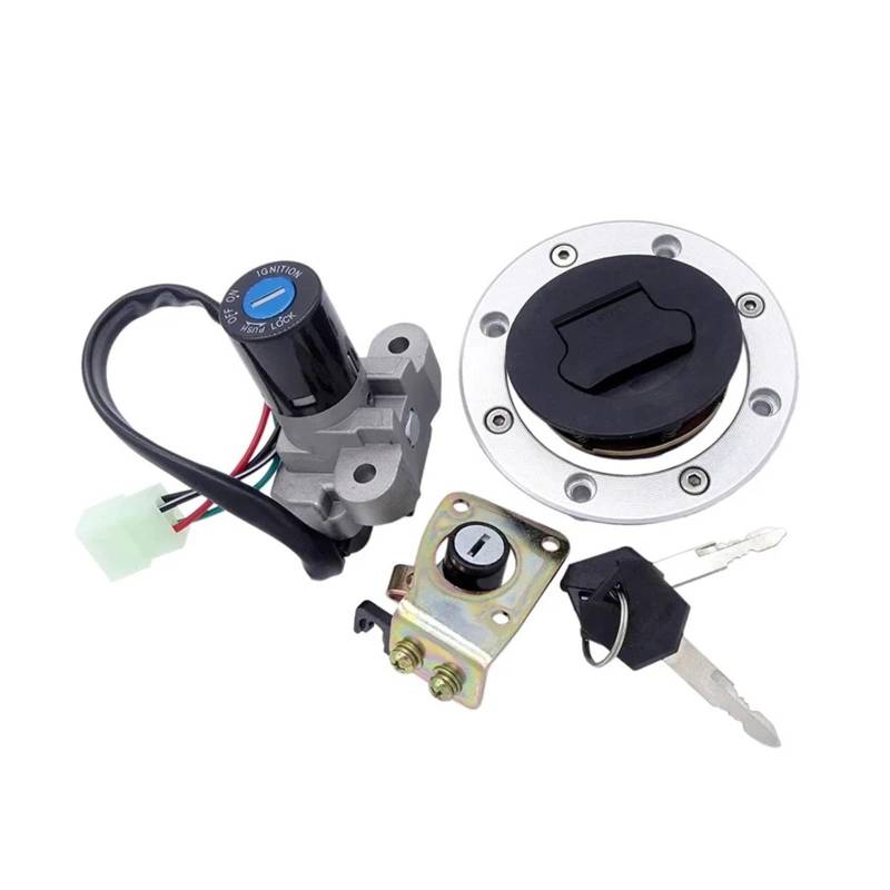 Zündspule Motorrad-Zündschalter-Sitzschloss-Kit Für Suzuki Für GSXR1000 SV650 TL1000R GSF1200 GS500 RGV250 Tankdeckel Tankdeckel Tastenschloss Motorrad-Zündkerze von WALEQW