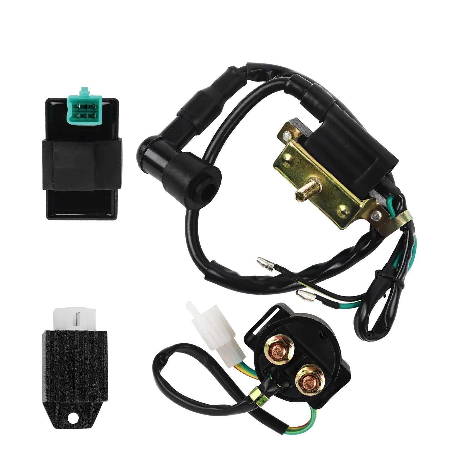 Zündspule Zündspule CDI Box Regler Gleichrichter Starter Relais Kit Für ATV Für Quad Für GY6 50cc 70cc 90cc 110cc 125cc Dirt Bike Go Kar Motorrad-Zündkerze Zündspule Zündspule CDI Box Regler Gleichrichter Starter Relais Kit Für ATV Für Quad Für GY6 50cc 70cc 90cc 110cc 125cc Dirt Bike Go Kar Motorrad-Zündkerze von WALEQW