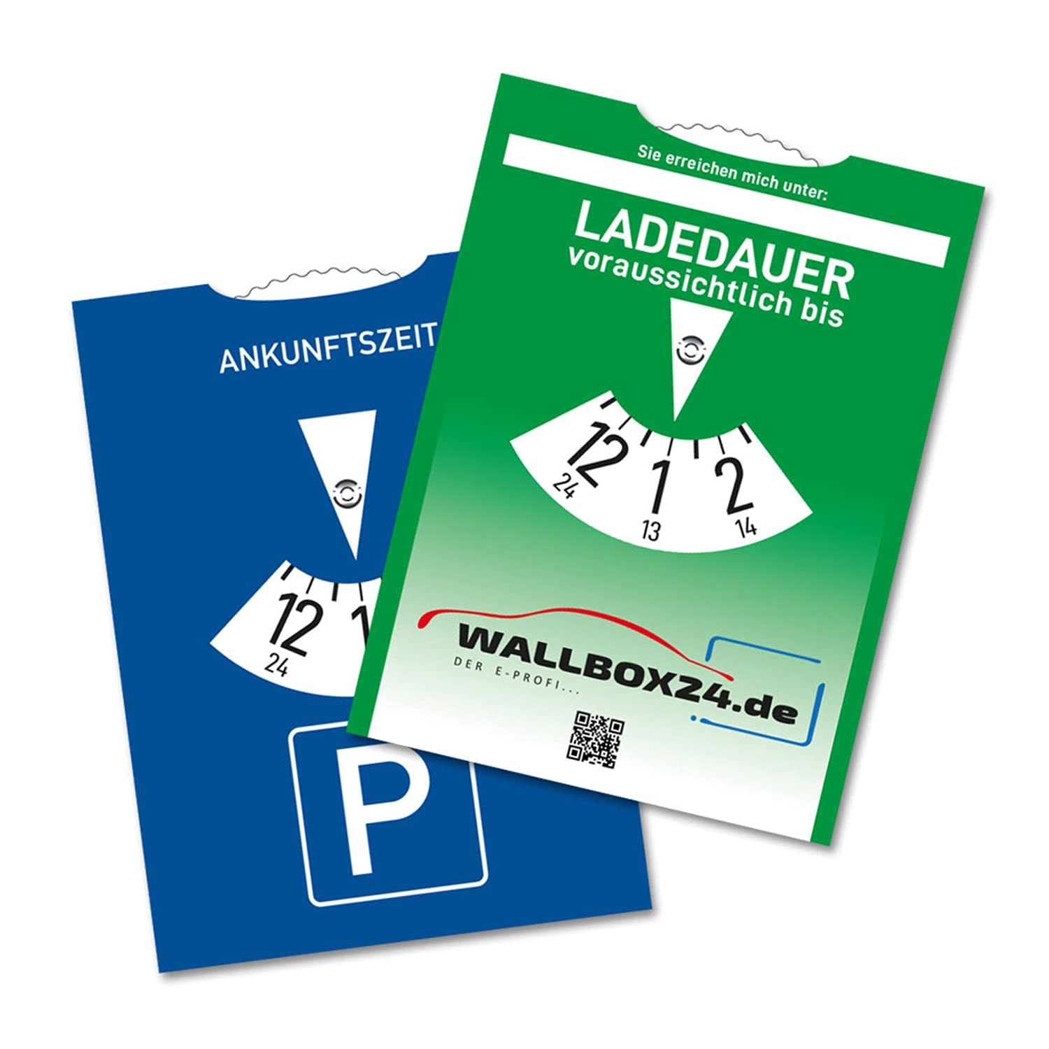 Wallbox24 Papp Parkscheibe Ladedauer einstellbar Zubehör Elektromobilität Parkuhr von WALLBOX24.de DER E-PROFI...