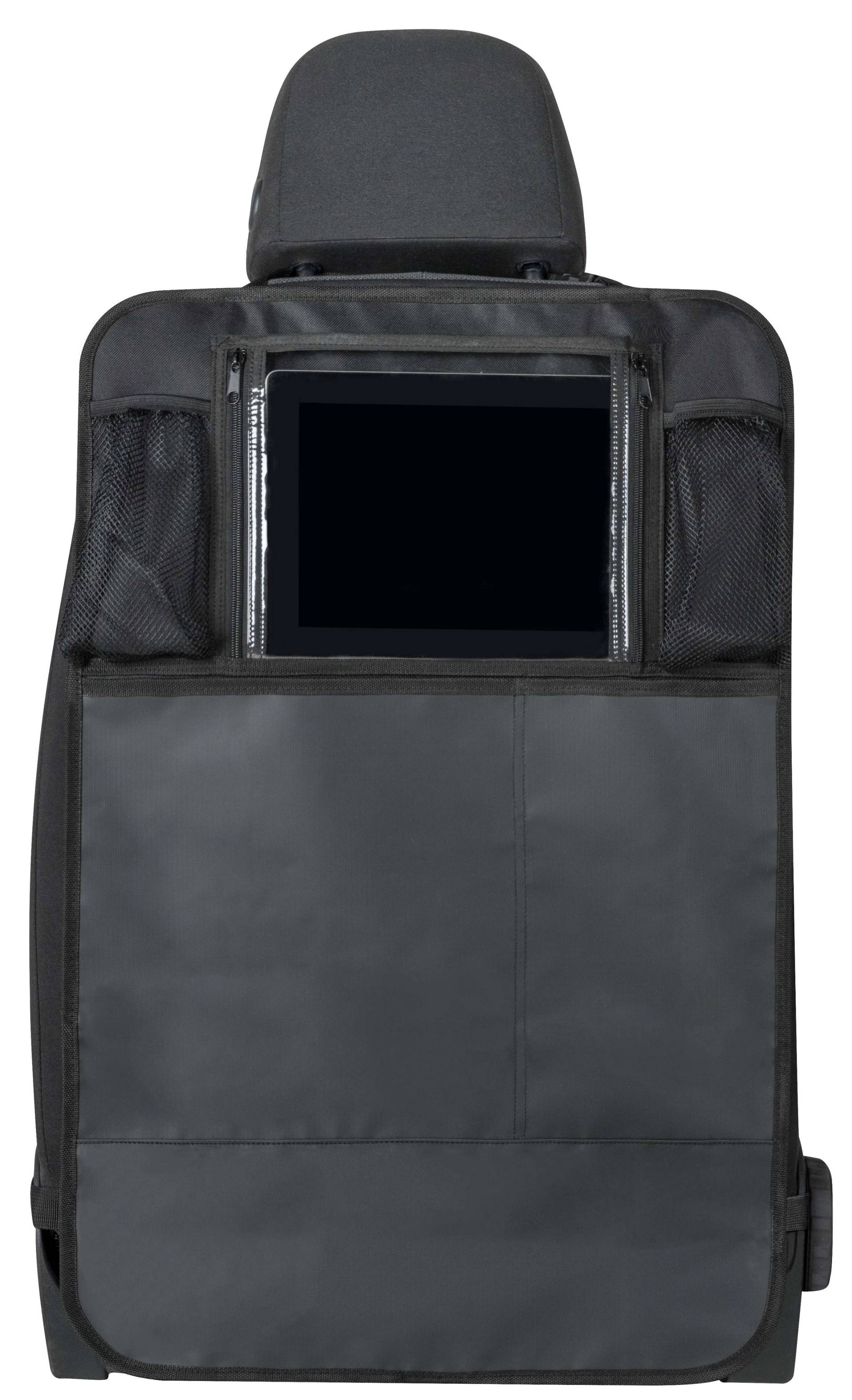 Auto-Organizer Kenny, Rückenlehnenschutz mit Tablet-Halterung 70x46 cm schwarz von WALSER