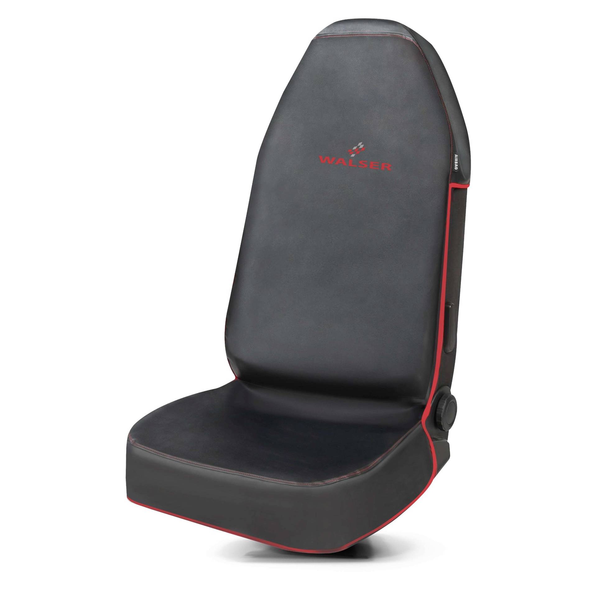 Auto Schonbezug Guardian, Schonbezug Autositz vorne, Sitzschoner Auto schwarz/rot von WALSER