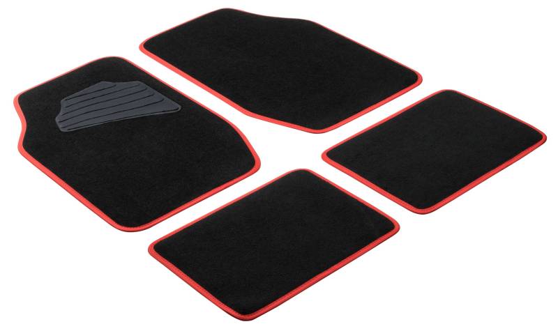 Auto-Teppich Matrix, Universal Fußmatten-Set 4-teilig rot von Walser GmbH