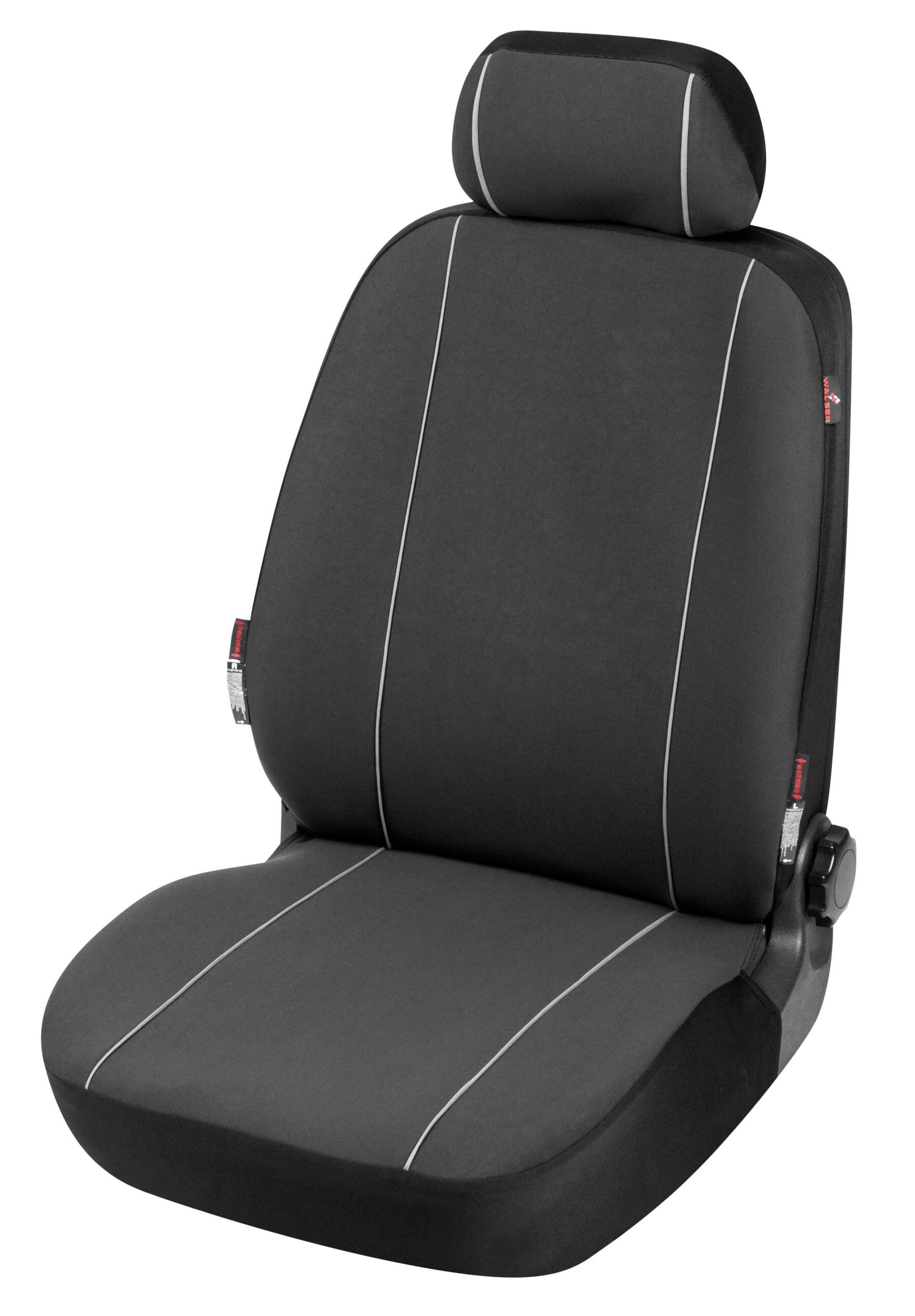 Autositzbezug Modulo, PKW-Schonbezug Einzelsitz für Normalsitze graphit von WALSER