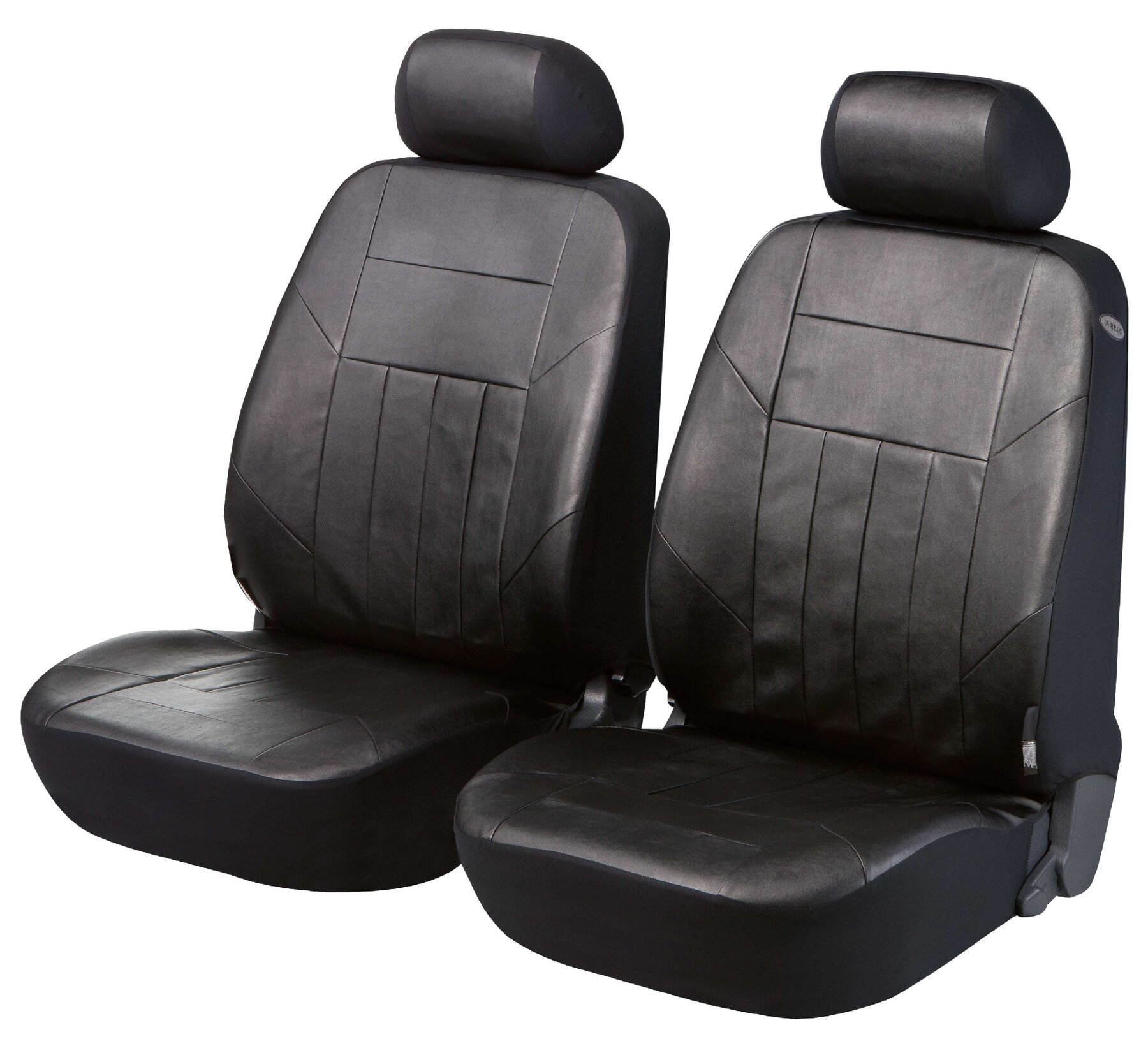 Autositzbezug Soft Nappa, PKW-Schonbezüge aus Kunstleder für 2 Vordersitze schwarz von WALSER