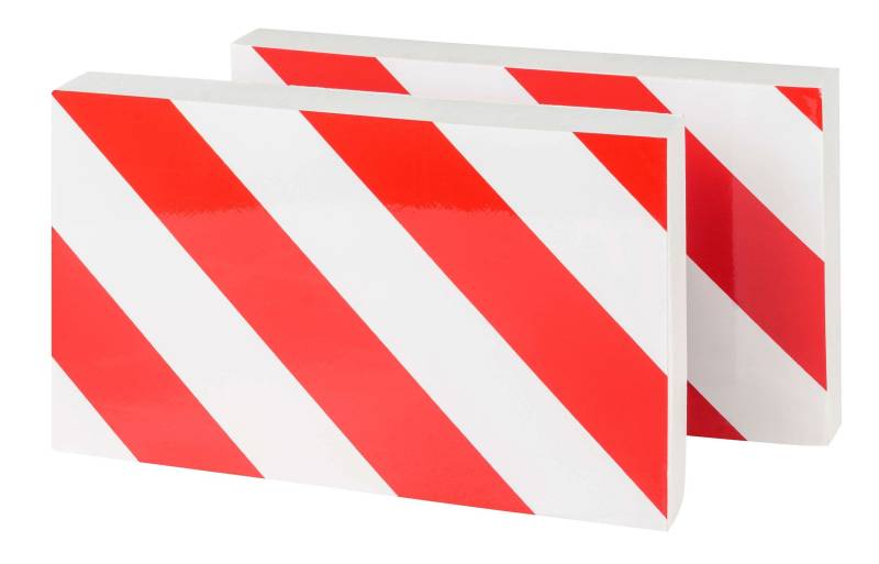 Garagen-Wandschutz, 2 Stück Auto-Türkanten-Schutz selbstklebend 32x20x4 cm rot/weiß von WALSER