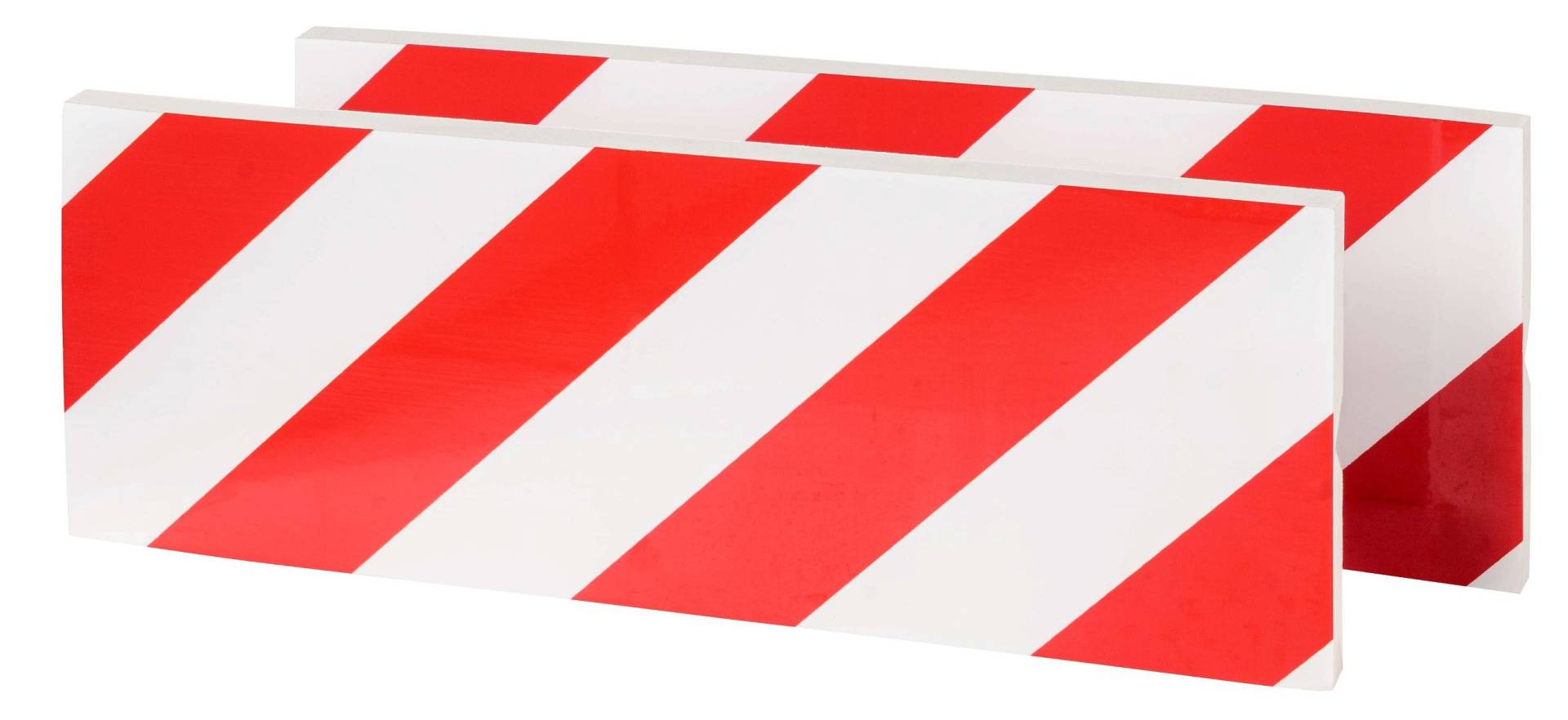 Garagen-Wandschutz, 2 Stück Auto-Türkanten-Schutz selbstklebend 40x15x1,5 cm rot/weiß von WALSER