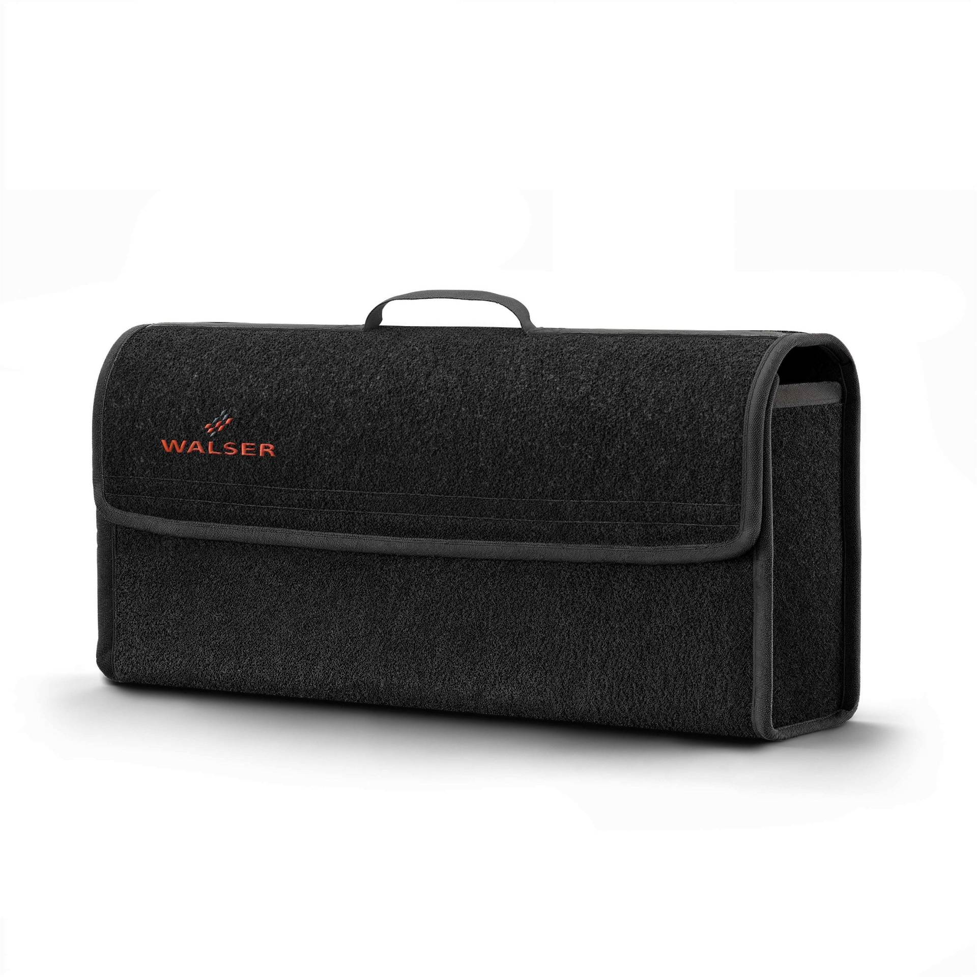 Kofferraumtasche Toolbag Größe L, Auto-Aufbewahrungstasche schwarz 50x16x21 cm von WALSER
