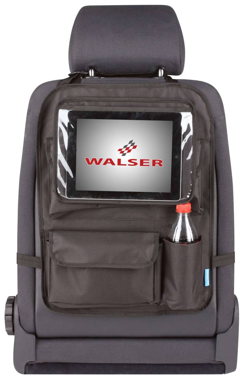 PKW-Rücksitztasche Maxi, Auto-Organizer mit abnehmbarem Tablet-Halter schwarz von WALSER