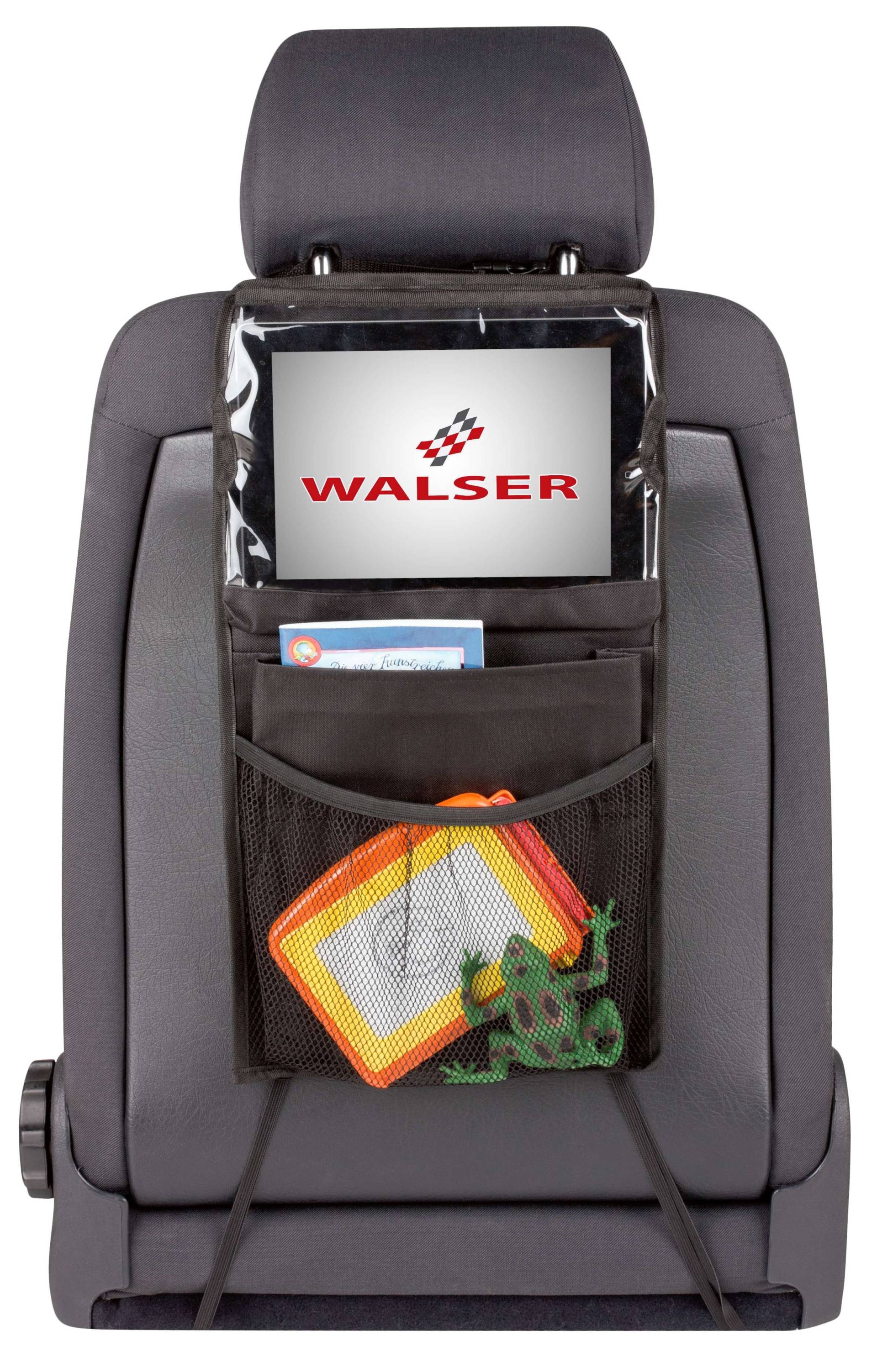 PKW-Rücksitztasche Midi mit Tablet-Halter, Auto-Organizer, Tablet-Halter-Auto schwarz von WALSER