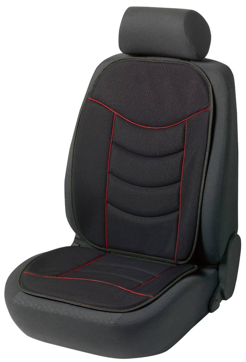 PKW Sitzauflage Elegance Plus, Auto-Sitzaufleger rot schwarz von WALSER