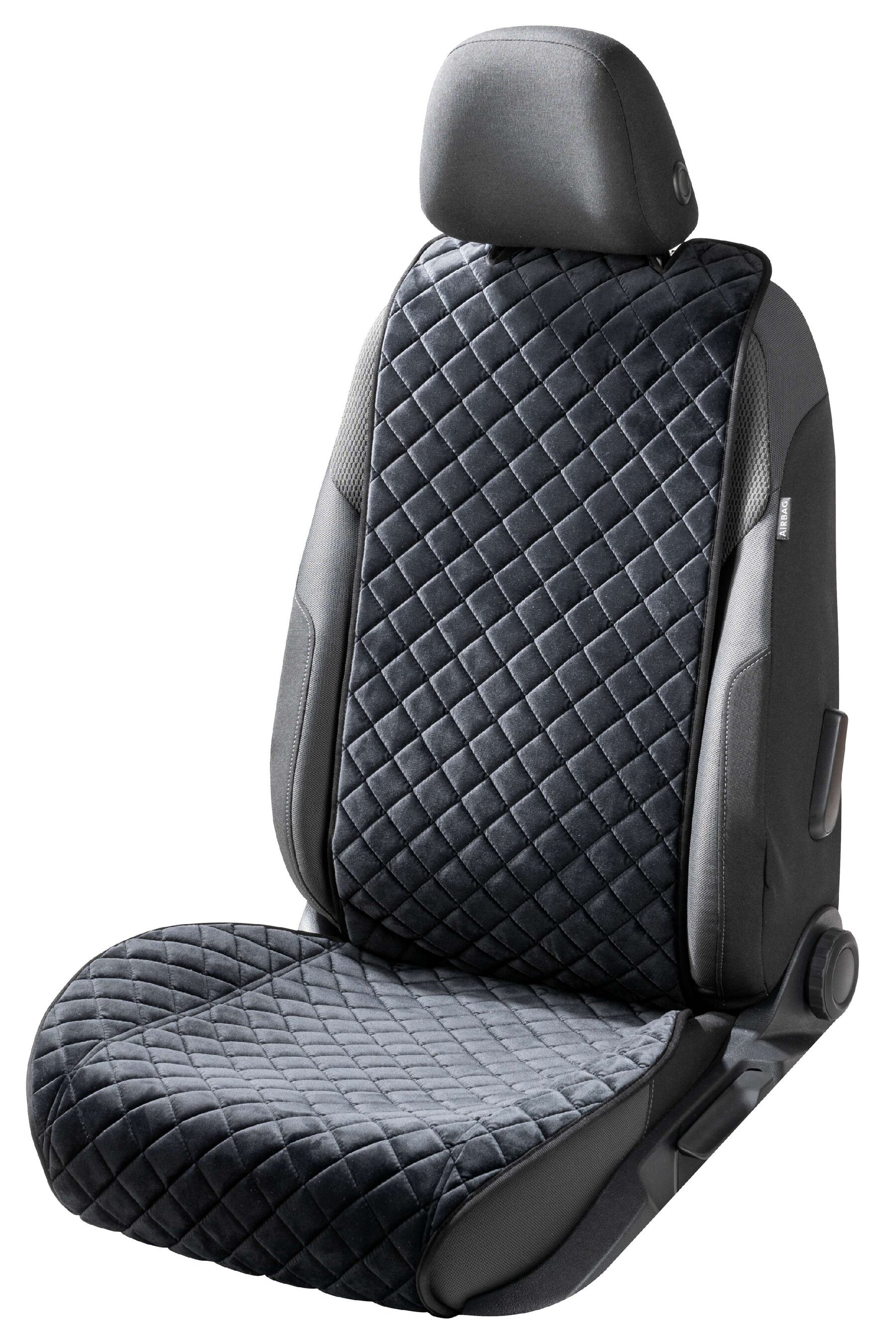 PKW-Sitzaufleger Comfortline Luxor inkl. Anti-Rutsch-Beschichtung, Auto-Sitzauflage für 1 Vordersitz mit Seitenwangen-Schutz von WALSER