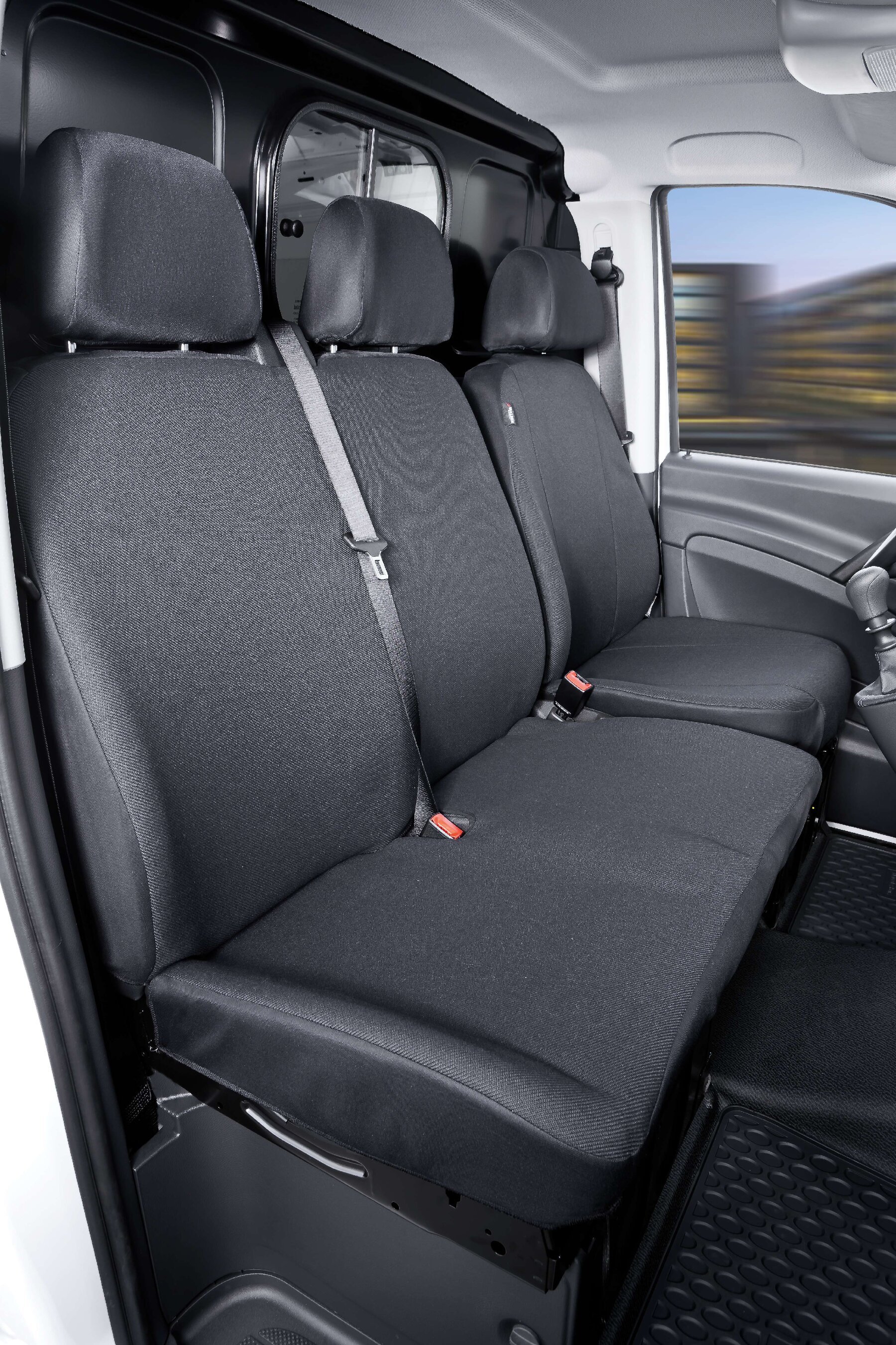 Passform Sitzbezug aus Stoff kompatibel mit Mercedes-Benz Viano/Vito, Einzel & Doppelbank von WALSER