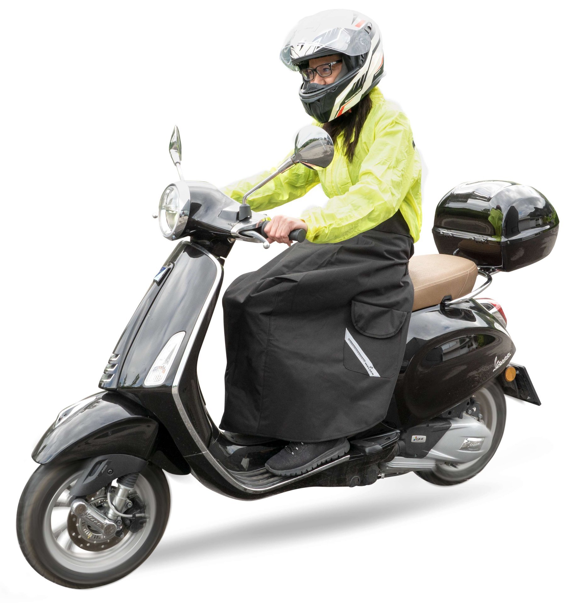 Roller-Nässeschutz, wasserdichter Regenschutz-Moped, Scooter-Nässeschutz schwarz von WALSER