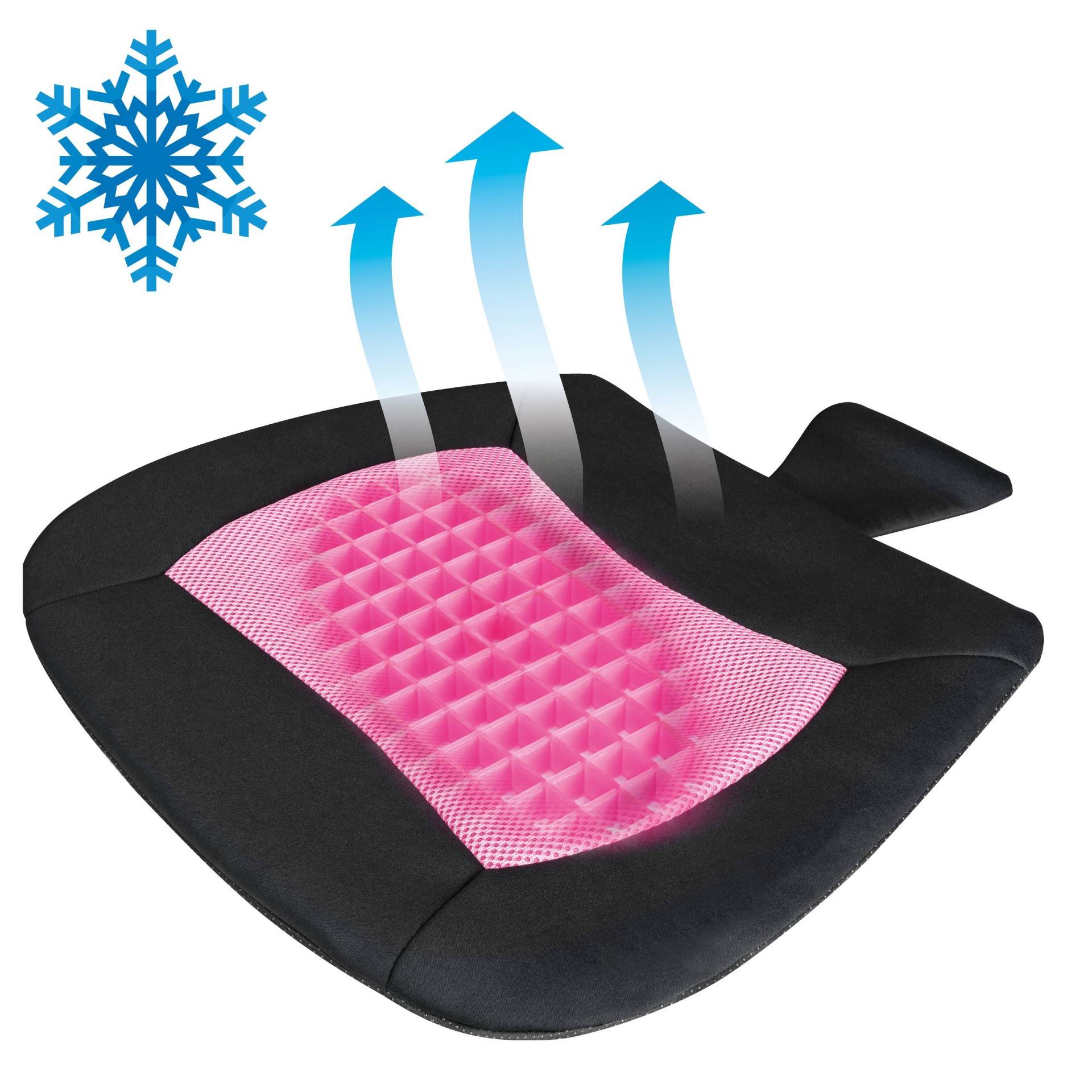 Sitzkissen Cool Touch schwarz-pink von WALSER