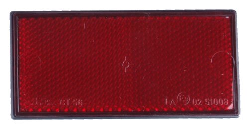 WAMO 4 x Rückstrahler selbstklebend für PKW-Anhänger ca. 105 x 55 mm rot von WAMO Beleuchtungen und Reflektoren
