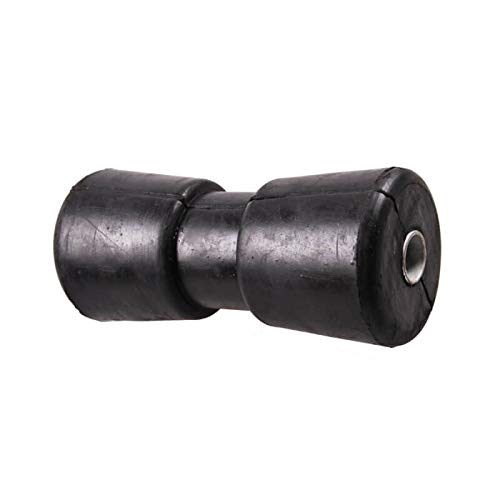 Kielrolle 190 mm für Bootanhänger - Metallhülse - Gummi schwarz von WAMO