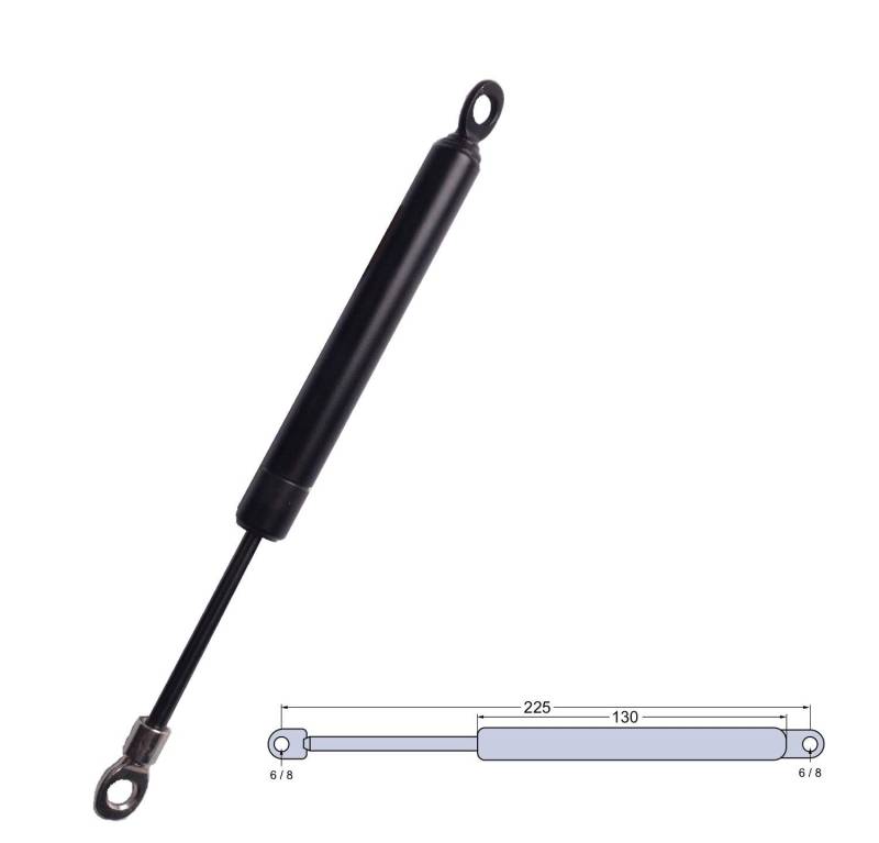 Vicien Gasdruckfeder Fendt - Dachluke, Schwarz, Metall, Top, Federbein, 225 mm, X800420446000 von Vicien