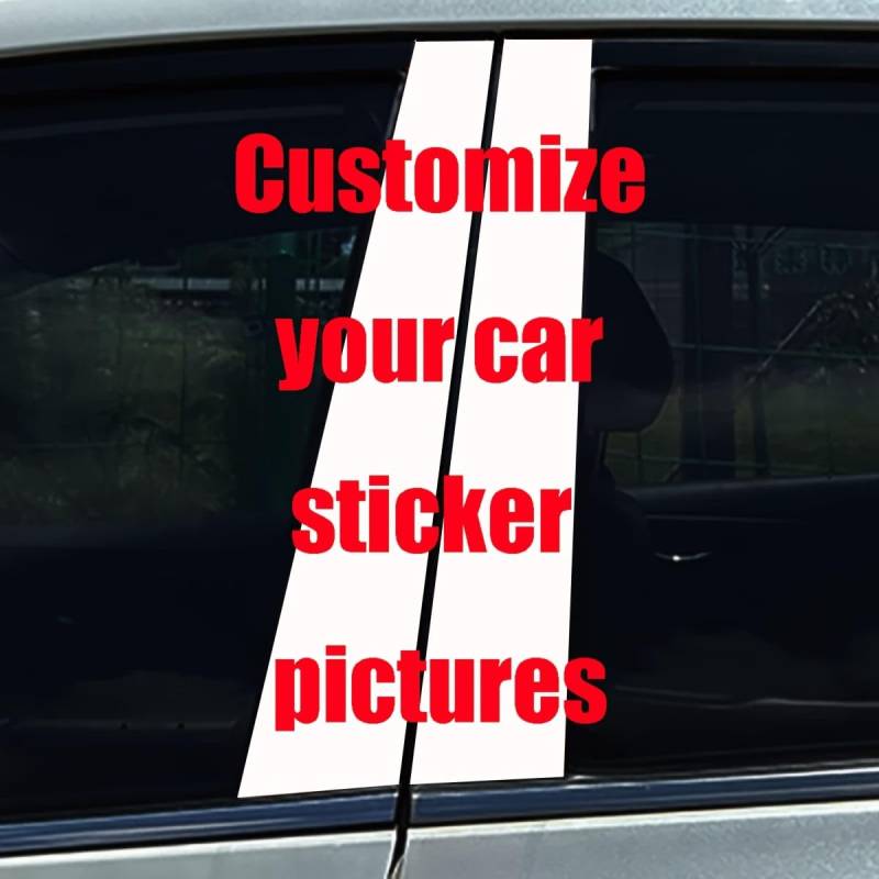 WANAHTON Autotür Aufkleber b säule 2er-Pack Tiger Vinyl Auto Aufkleber Auto B Säule wasserdichte Mittelsäule Dekoration Abdeckung (50x25 cm,Customized-2) von WANAHTON