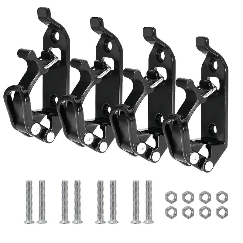 WANDGU 4 Stück Schaufelhalter für Dachträger: 33mm Schaufelhalterung für Dachträger, Schaufel Halterung Axthalter Dachträger Zubehör, Zubehör Metall Gummiklemme für Offroad Dachgepäckträger, Boote, Ax von WANDGU