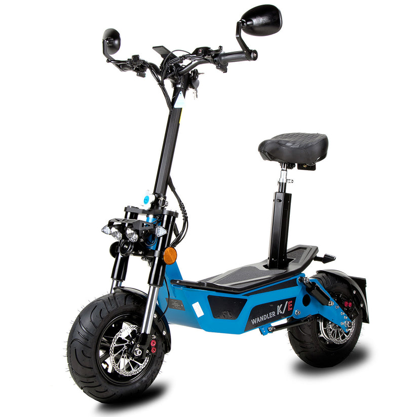 Elektroroller Wandler K/E - Escooter mit Sitz & Straßenzulassung Farbe blau von WANDLER Elektroroller