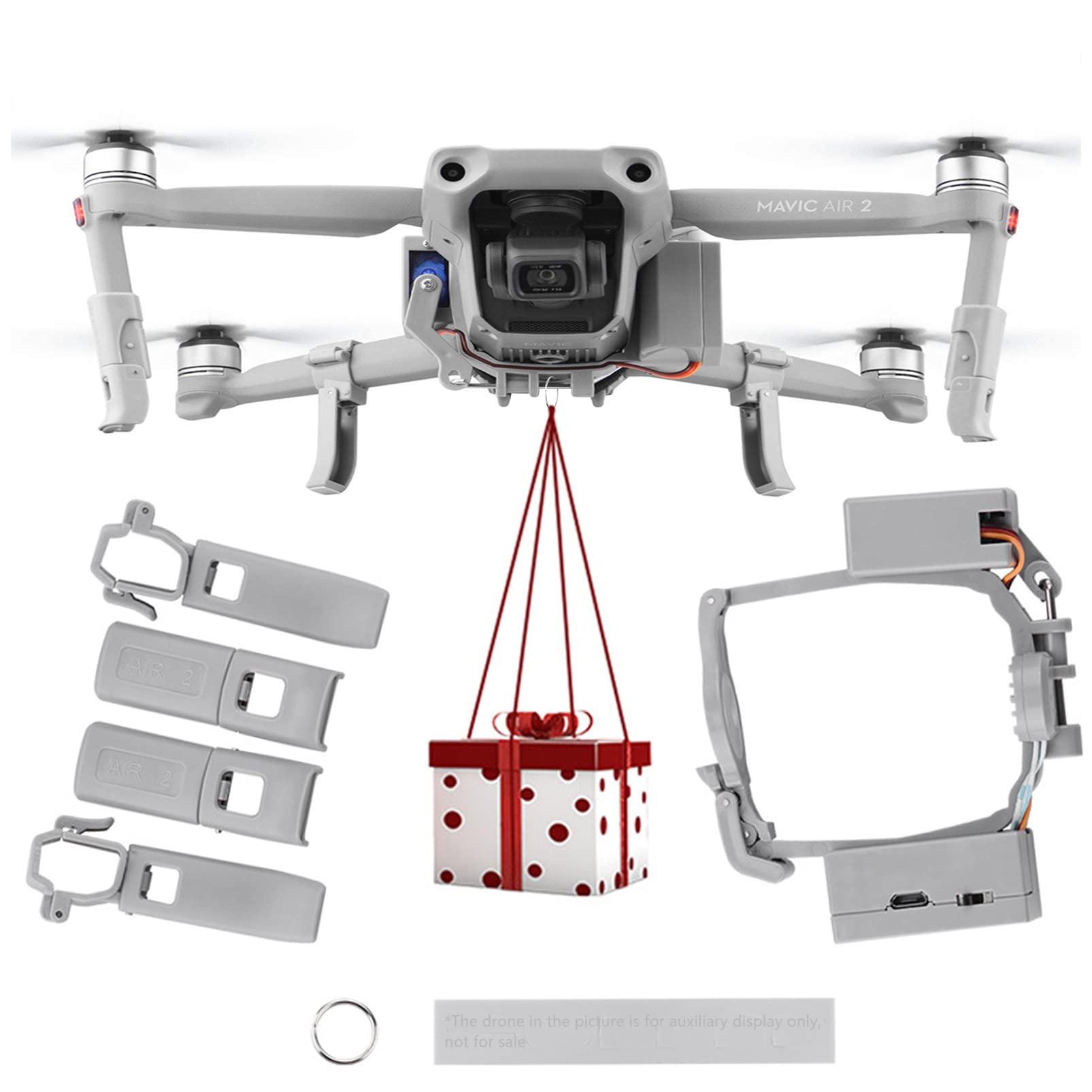 WANGCL Drone Delivery Device Air Dropping Thrower Quick Release Drop Device System Kits with Drone Landing Gears for fishing advertising wedding Etc Fit for DJI MAVIC AIR 2 Drone Accessories WANGCL Drone Delivery Device Air Dropping Thrower Quick Release Drop Device System Kits with Drone Landing Gears for fishing advertising wedding Etc Fit for DJI MAVIC AIR 2 Drone Accessories von WANGCL