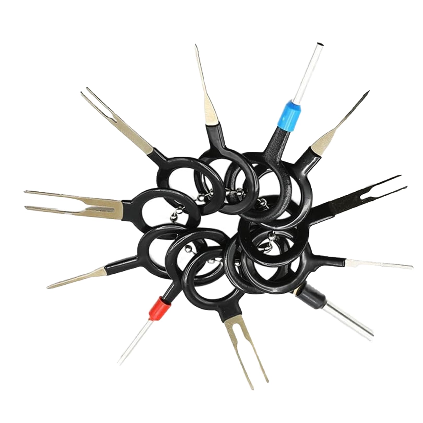 11 Stück Auspinnwerkzeug Kfz Set, Terminal Removal Tool Kit, Nadelretraktor aus Edelstahl, Terminal Entfernung Auspinwerkzeug, Kabel Stecker Ausbau Werkzeug, für Meisten Steckverbinder Terminals von WANGENPING