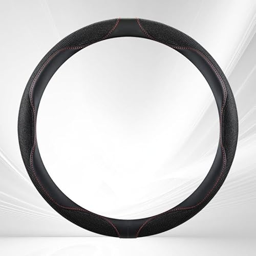 Lenkradbezug Für Toyota C-HR Hybrid 2024 2025, Lenkradbezug Leder Auto Lenkradbezug Steering Wheel Cover Vier Jahreszeiten Anti Rutsch Lenkradhüllen, Black-red-Round Lenkradbezug Für Toyota C-HR Hybrid 2024 2025, Lenkradbezug Leder Auto Lenkradbezug Steering Wheel Cover Vier Jahreszeiten Anti Rutsch Lenkradhüllen, Black-red-Round von WANGZENIU