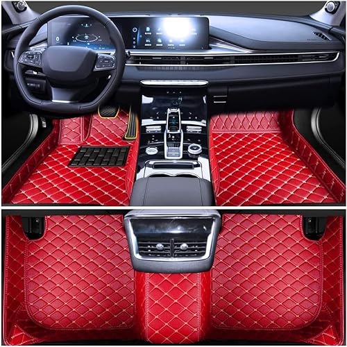 Auto Fußmatten Fussmatten für C-Class W205 2014-2019 Allwetter Fußmatten Automatten Rot von WANLING