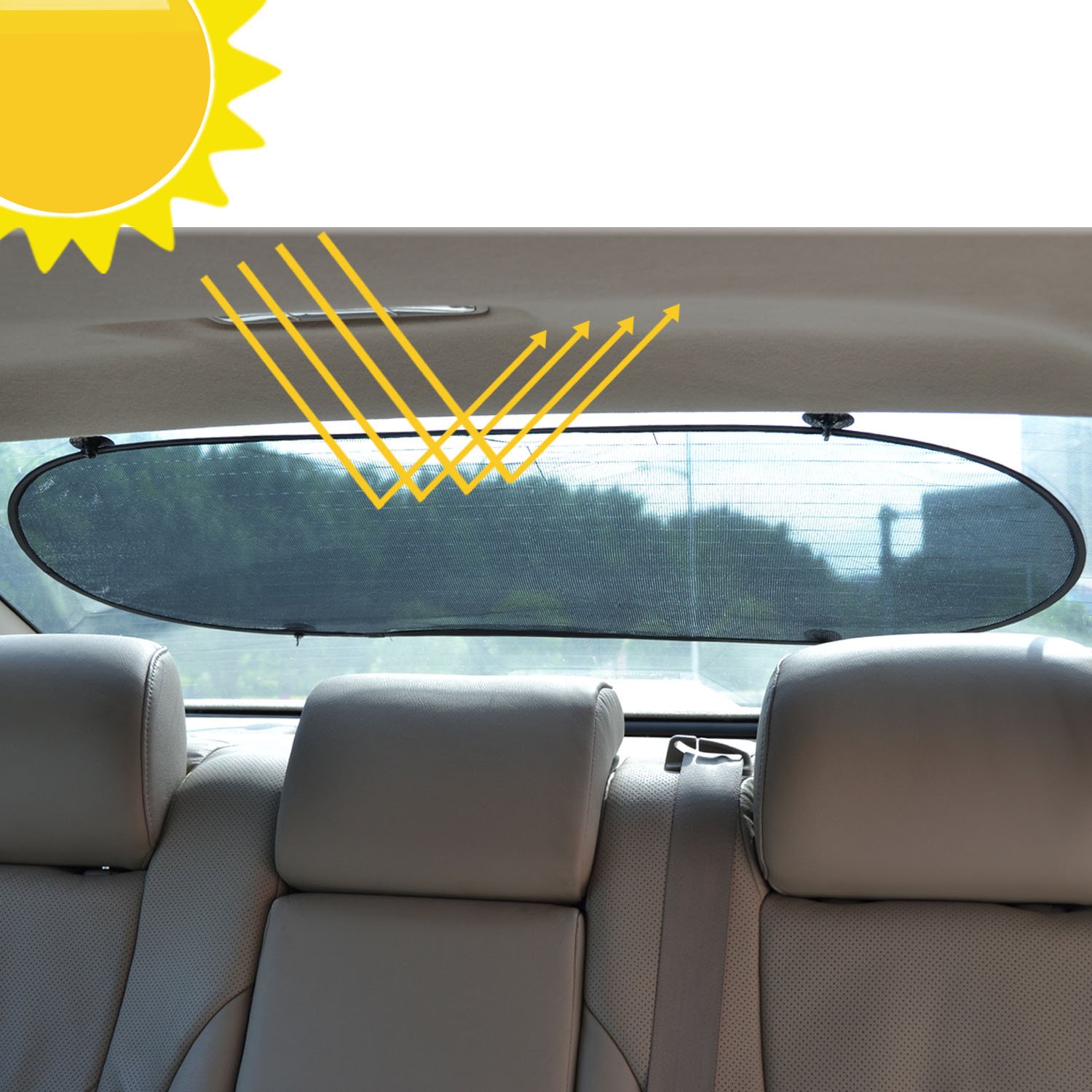 WANAPOOL Sonnenblenden Sonnenlicht Blocker für Autoseitenfenster und Rückscheibe - Schützen Sie Ihre Kinder vor Sonne und UV-Strahlen - 3 Stück von WANPOOL