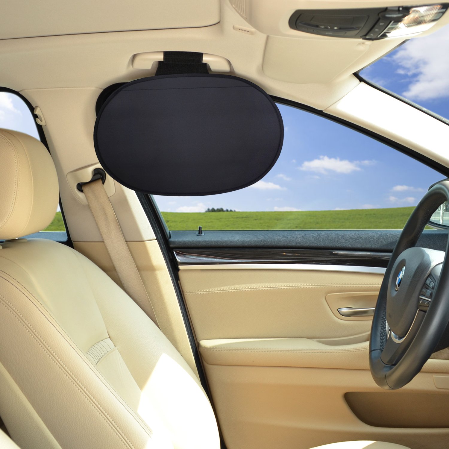 Wanpool Sonnenblenden für Autofenster Fahrzeugdach Griff Sonnenschutz für Kinder und Erwachsene - Silberfarben von WANPOOL