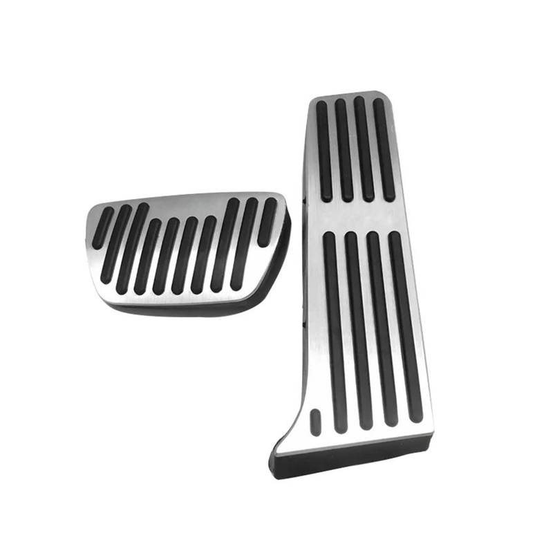 Bremse Pedalkappen Für Toyota Für RAV4 XA50 2019 2020 2021 2022 2023 Für RAV 4 Hybrid Auto Gaspedal Bremspedal Abdeckung Fußstütze Pedal Pad Zubehör Auto Pedale(Farbe:2pcs Silver) von WANSONGHUI
