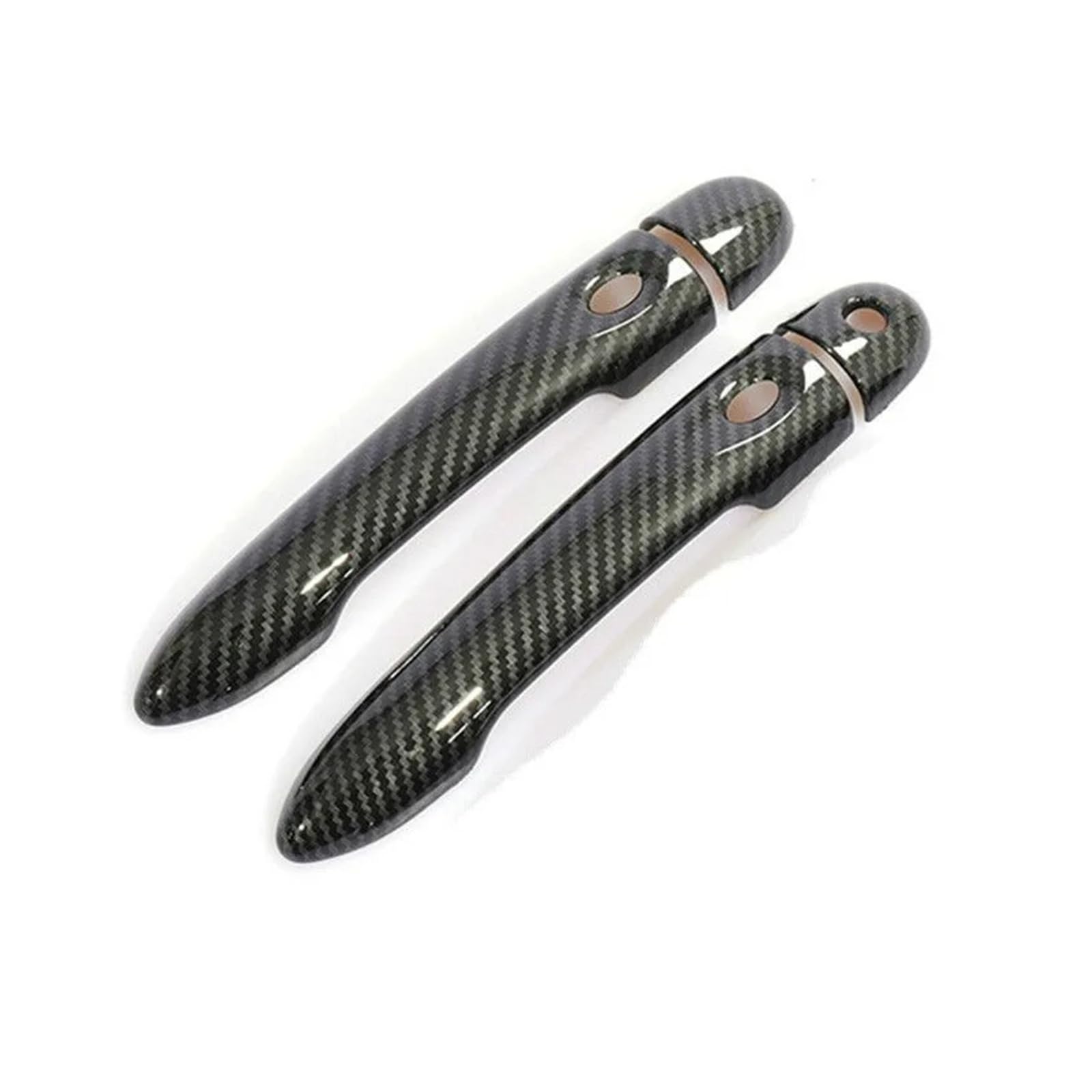 Exterieur Auto Türgriff Für Clio 4 Für Lutecia 2012-2019 Glänzend Schwarz Carbon Fiber Auto Türgriff Abdeckung Styling Zubehör Auto Außentürgriff(Carbon 1key 2 button) von WANSONGHUI