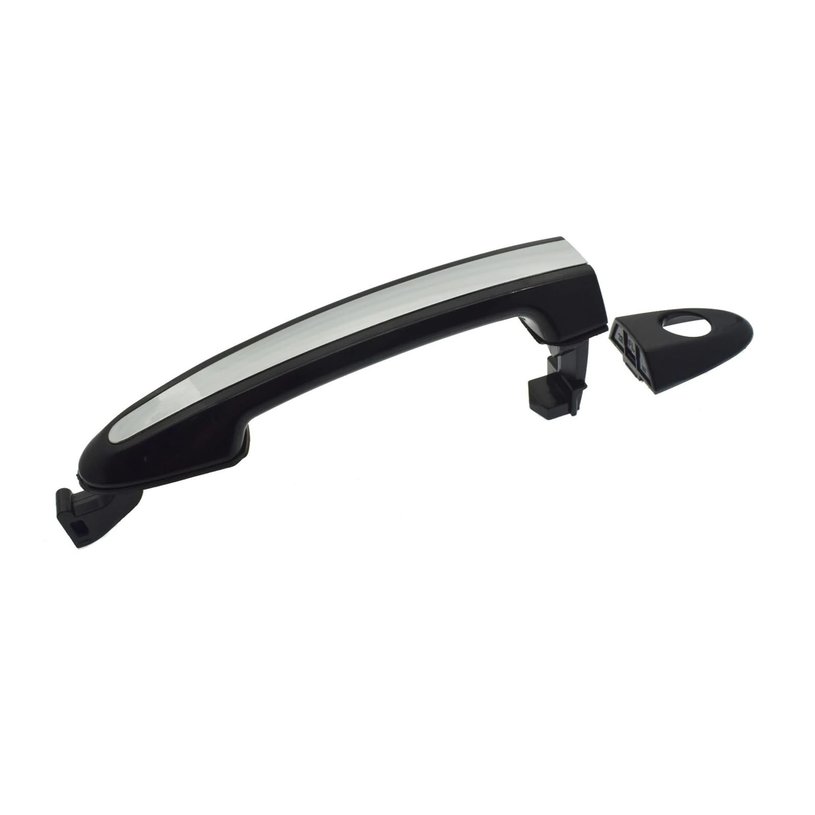 Exterieur Auto Türgriff Für Hyundai Für Santa Für Fe 2007-2012 Vorne Hinten Links Rechts Außerhalb Tür Griffe Chrom & Schwarz 82651-2B000 Auto Außentürgriff(Front Left) von WANSONGHUI