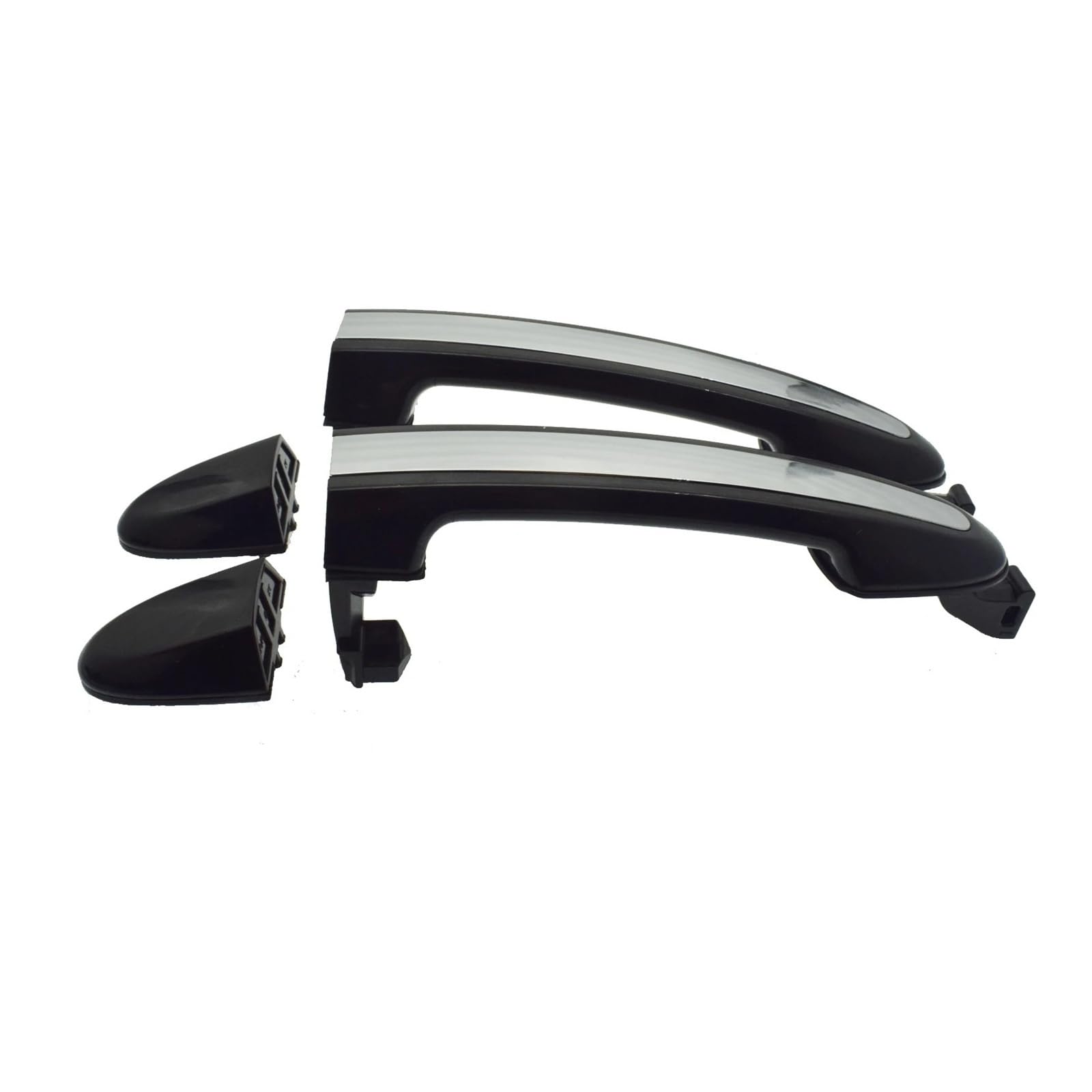 Exterieur Auto Türgriff Für Hyundai Für Santa Für Fe 2007-2012 Vorne Hinten Links Rechts Außerhalb Tür Griffe Chrom & Schwarz 82651-2B000 Auto Außentürgriff(Rear Pair) von WANSONGHUI
