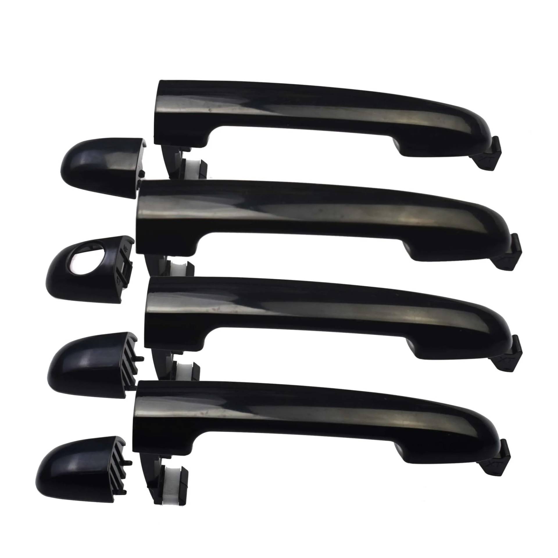 Exterieur Auto Türgriff Für Hyundai Für Sonata 2006-2010 2.4L 3.3L Schwarz/Chrom Außen Auto Türgriff Auto Außentürgriff(4 Sides Kit Black) von WANSONGHUI