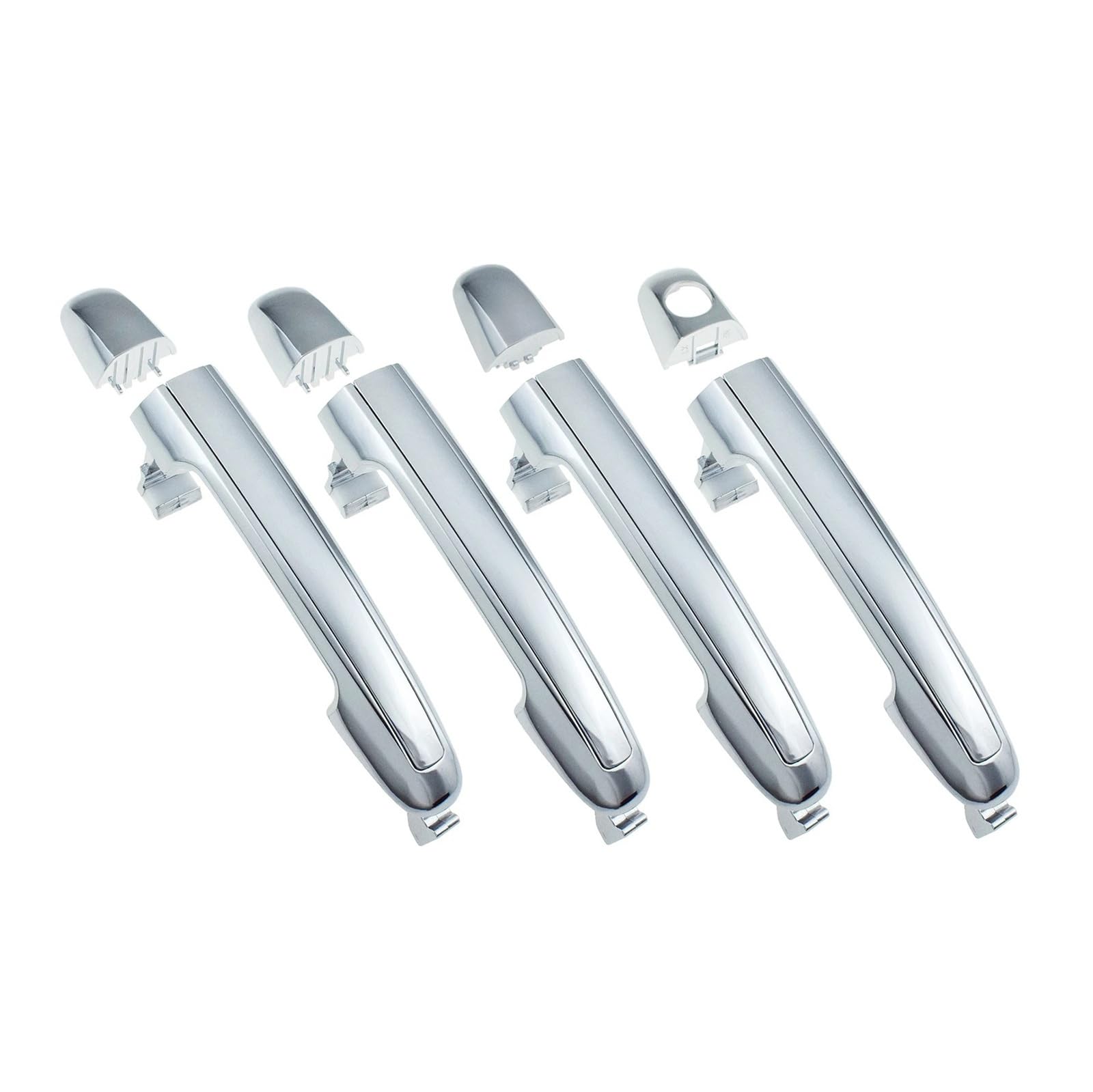 Exterieur Auto Türgriff Für Hyundai Für Sonata 2006-2010 2.4L 3.3L Schwarz/Chrom Außen Auto Türgriff Auto Außentürgriff(4 Sides Kit Chrome) von WANSONGHUI