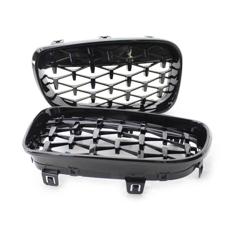 Facelift Grill Für 1er E81 E82 E87 E88 118i 120i I130 2008 2009 2010 2011 2-teiliger Auto-Nierengrill Diamant-Meteor-Mesh-Grill ABS Kühlergrill Passend von WANSONGHUI