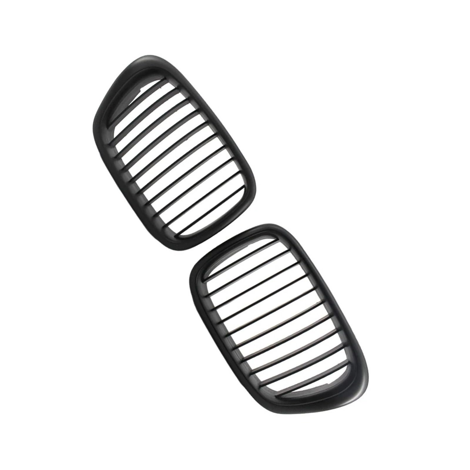 Facelift Grill Für 5er E39 1999 2000 2001 2002 2003 Paar Matt/Glanz Schwarz Auto Vorderen Stoßfänger Nierengrill Racing Grills Gitter Kühlergrill Passend(Matte Black) von WANSONGHUI