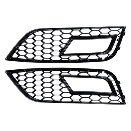 Facelift Grill Für A4 B8.5 2013 2014 2015 2016 Facelift-Modell, Paar, Schwarz Glänzend, Frontstoßstange, Unterer Nebelscheinwerfergrill, Gitter, Wabengitter Kühlergrill Passend(Glossy Black) von WANSONGHUI