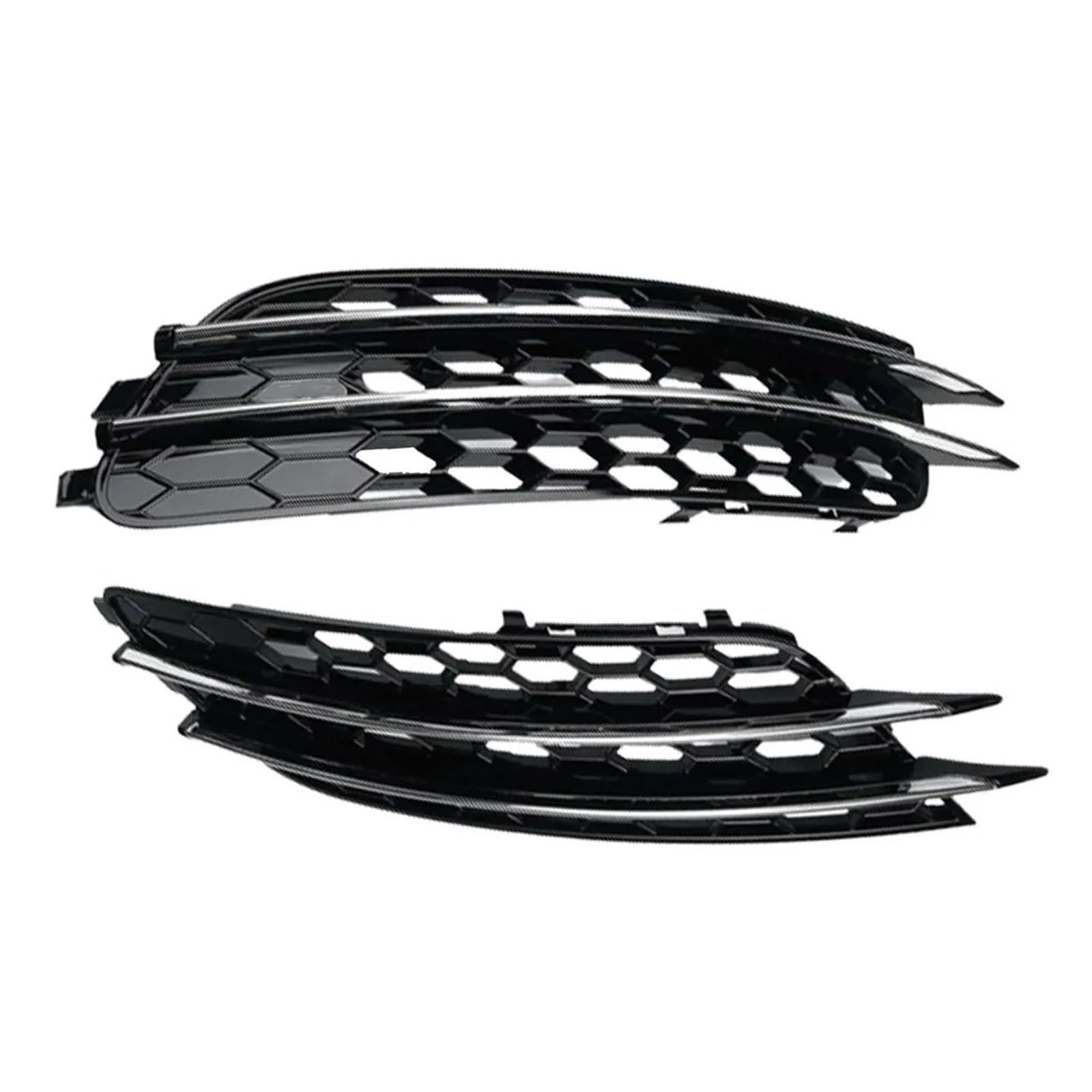 Facelift Grill Für A6 Für C7 Limousine Standard Bunper Modell 2012-2015 4G0807681 4G0807682 2 STÜCKE ABS Nebelscheinwerfer Lampengrill Grillabdeckung Kühlergrill Passend(Chrome Line Standard) von WANSONGHUI