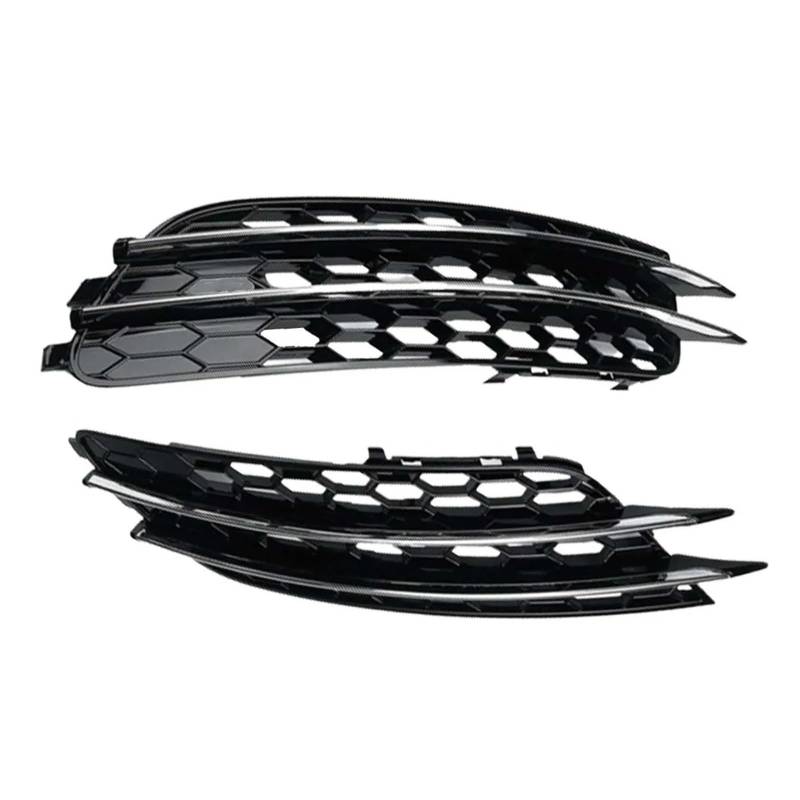 Facelift Grill Für A6 Für C7 Limousine Standard Bunper Modell 2012-2015 4G0807681 4G0807682 2 STÜCKE ABS Nebelscheinwerfer Lampengrill Grillabdeckung Kühlergrill Passend(Chrome Line Standard) von WANSONGHUI