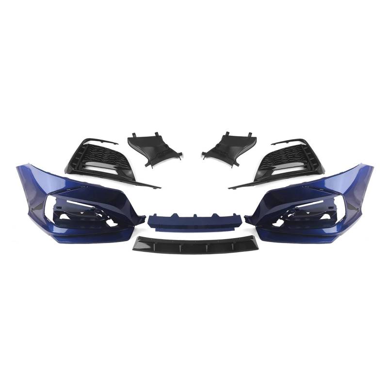 Facelift Grill Für Accord 10th 2018 2019 2020 2021 Auto Vorderen Stoßfänger Surround Molding Trim Abdeckung Gehäuse Kühler Spoiler Kühlergrill Passend(Blau) von WANSONGHUI
