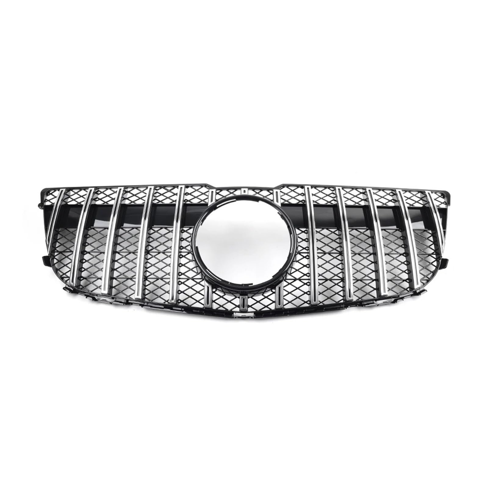 Facelift Grill Für Benz Für GLK-Klasse X204 Facelift GLK250 GLK300 GLK350 2013 2014 2015 Auto Für GTR-Stil Frontstoßstange Haubengrill Grill Kühlergrill Passend(Chrome) von WANSONGHUI