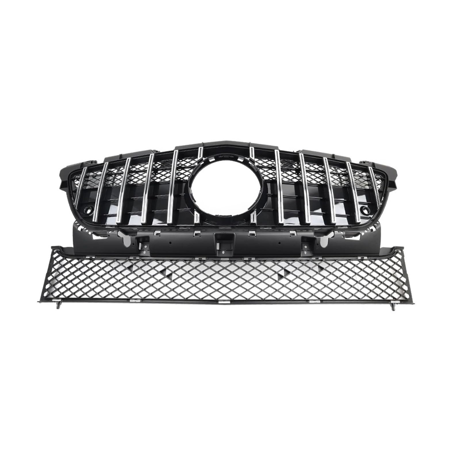 Facelift Grill Für Benz Für SLK-Klasse R172 SLK200 SLK350 SLK250 2011-2016 Auto Frontstoßstange Racing Grill Für GTR Style Kühlergrill Kühlergrill Passend(Chrome) von WANSONGHUI