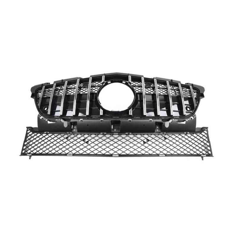 Facelift Grill Für Benz Für SLK-Klasse R172 SLK200 SLK350 SLK250 2011-2016 Auto Frontstoßstange Racing Grill Für GTR Style Kühlergrill Kühlergrill Passend(Chrome) von WANSONGHUI