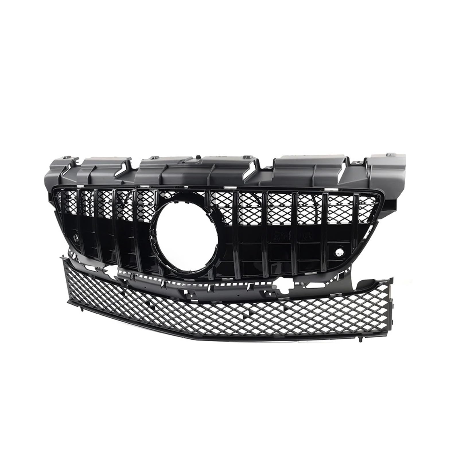 Facelift Grill Für Benz Für SLK-Klasse R172 SLK200 SLK350 SLK250 2011-2016 Auto Frontstoßstange Racing Grill Für GTR Style Kühlergrill Kühlergrill Passend(Schwarz) von WANSONGHUI