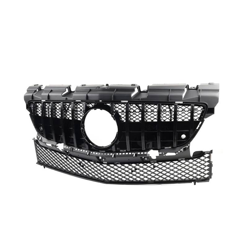 Facelift Grill Für Benz Für SLK-Klasse R172 SLK200 SLK350 SLK250 2011-2016 Auto Frontstoßstange Racing Grill Für GTR Style Kühlergrill Kühlergrill Passend(Schwarz) von WANSONGHUI